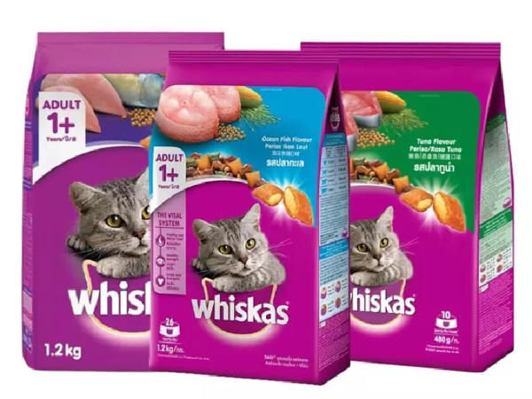 Hạt cho mèo Whiskas là thực phẩm chứa nhiều chất xơ giúp tăng cường hệ tiêu hóa