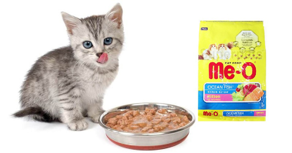 Thức cho mèo Me-O đáp ứng hoàn toàn nhu cầu về dinh dưỡng cho mèo con