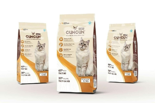 Hạt cho mèo con CunCun là thương hiệu Việt với chất lượng cao và giá thành vừa phải