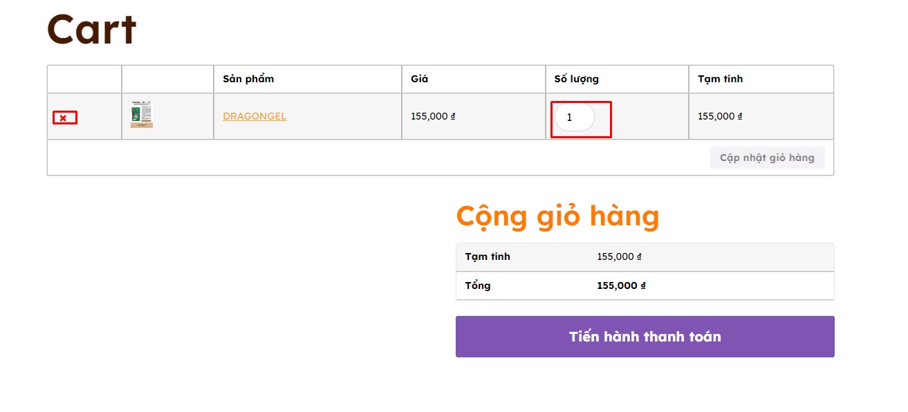 bấm nút "X" hoặc nút “<>“ nếu muốn huỷ sản phẩm bấm nút "X" hoặc nút “<>“ nếu muốn huỷ sản phẩm