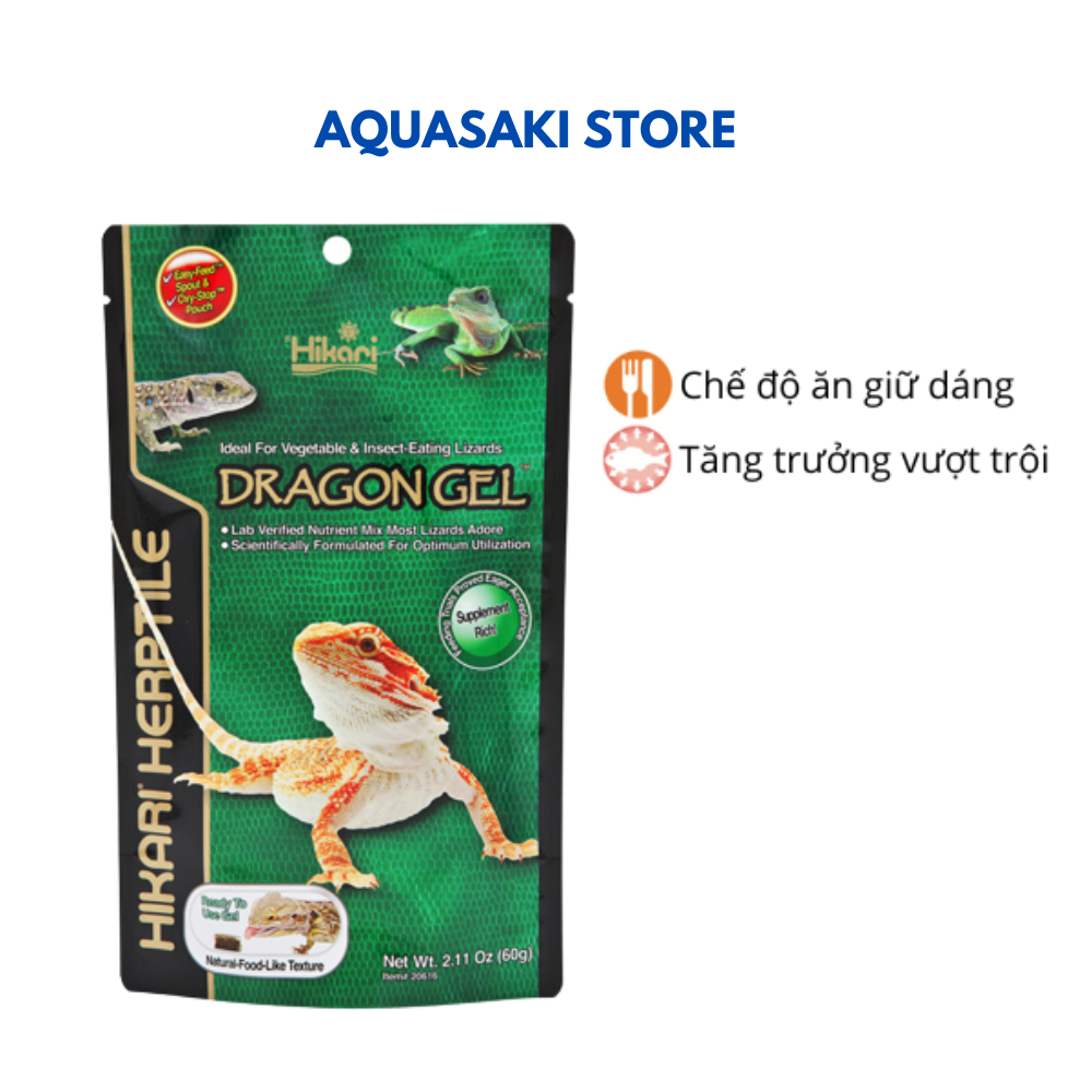 Thức ăn cho rồng úc Beared Dragon Hikari DragonGel 60g