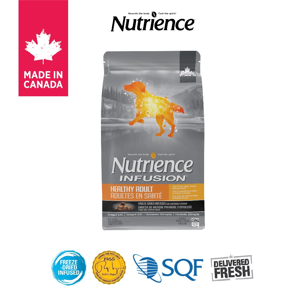 Nutrience Infusion Healthy Adult thức ăn cho chó TB lớn - thịt gà và rau củ trái cây tự nhiên 500g